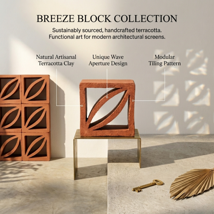 Leaf Breeze Block Architecture also known as petal screen block