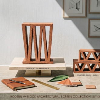 Modern V-Block Large Breeze Block Architecture