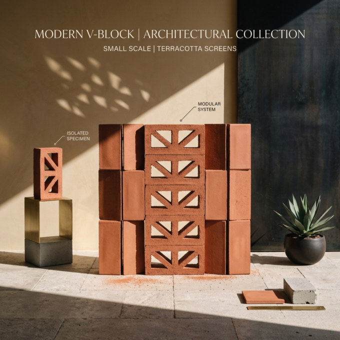 Modern V-Block Small Breeze Block Architecture