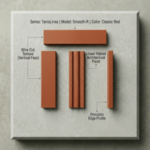 Terra-Split Thin Brick also know as Terracotta Klompie Tile