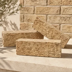 Gold Rustic Semi Face Bricks - FBA